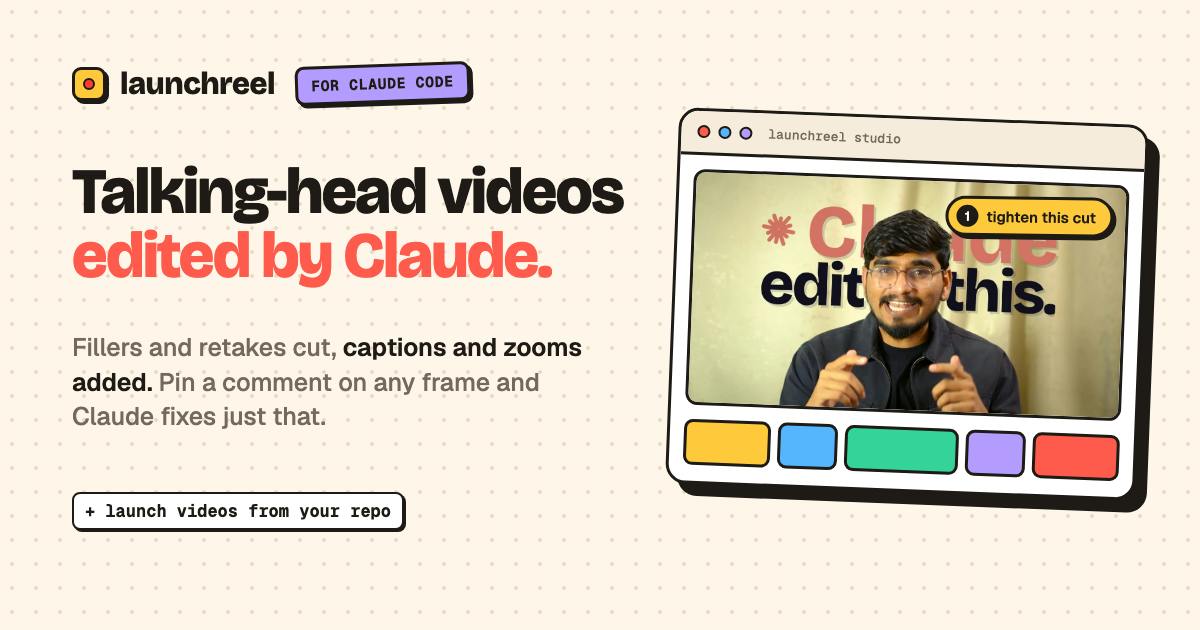 LaunchReel: Turn Your Code Repository into a Professional Product Video with Claude Code