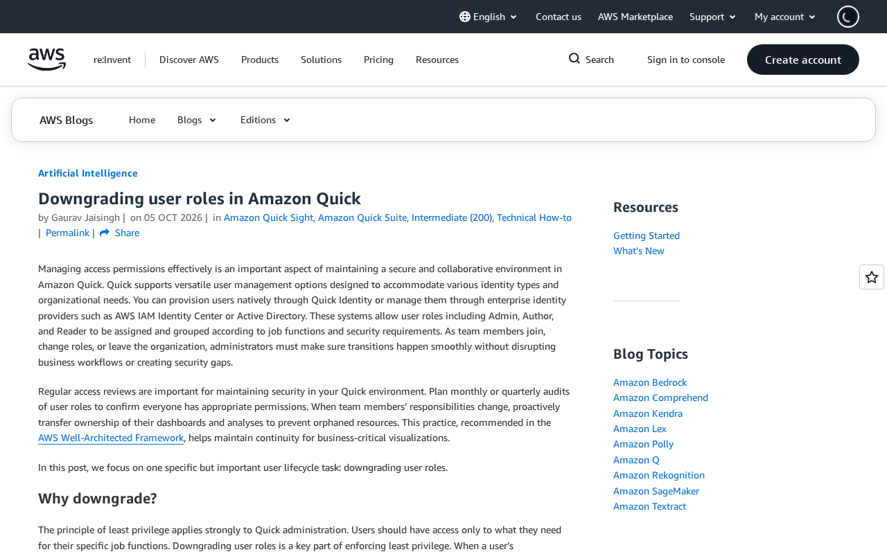 Amazon Quick 用户角色降级实战:两种可靠方法详解