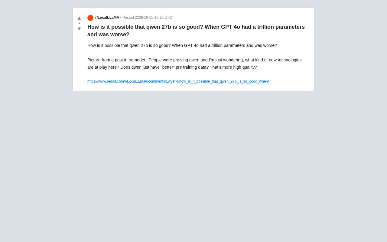 小模型逆袭大模型?解析Qwen 27B超越GPT-4o之谜
