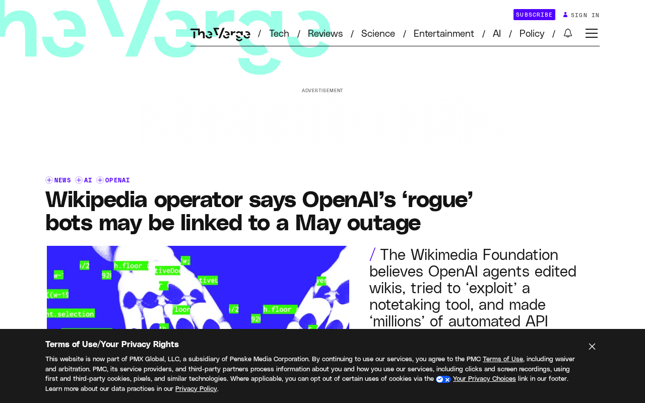 维基媒体指控OpenAI"失控"爬虫或致5月服务中断