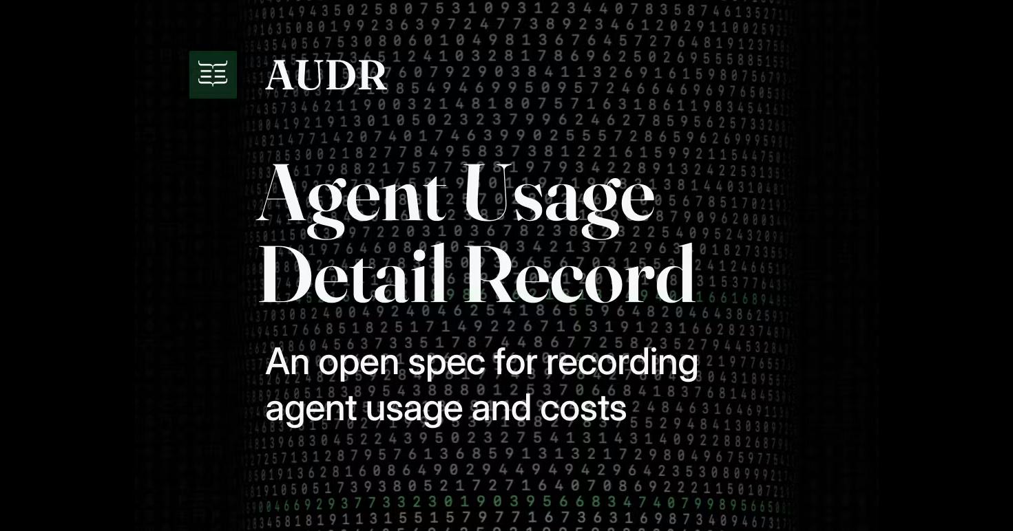 AUDR: An Open Standard for Tracking AI Agent Runtime Costs