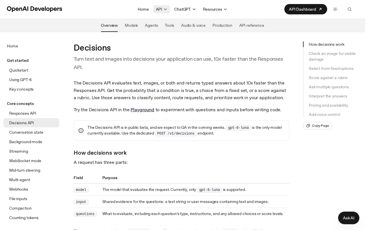 OpenAI Decisions API Enters Public Beta: A New Approach to Decision Automation