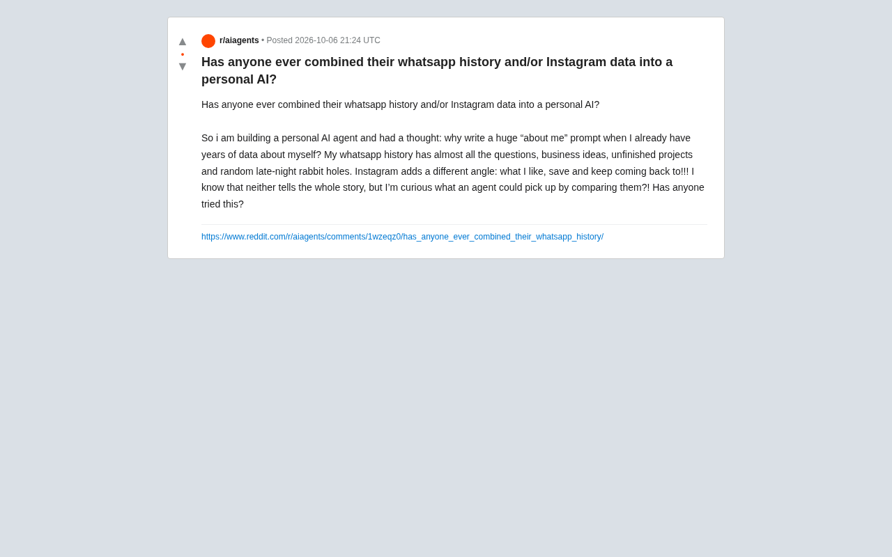 用WhatsApp与Instagram数据训练个人AI:可行吗?