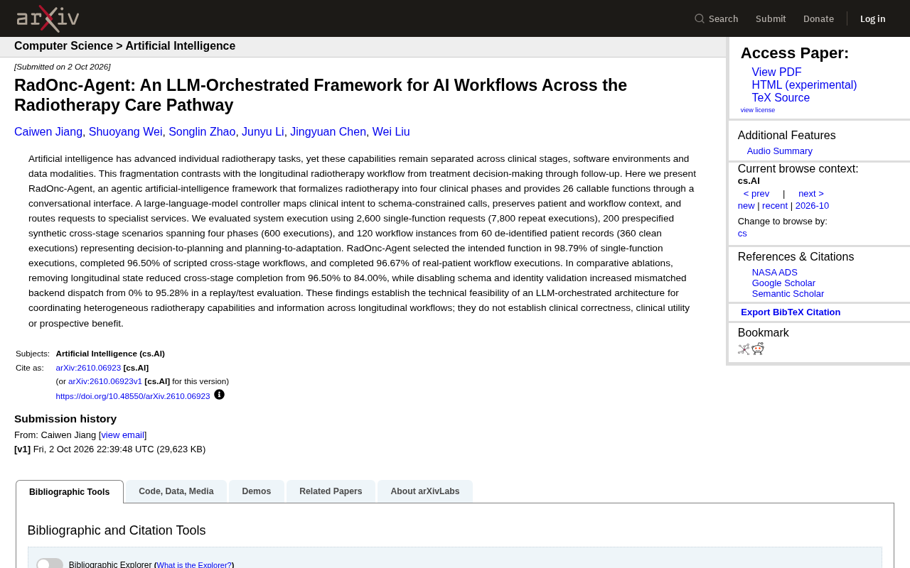 RadOnc-Agent: Orchestrating a Full Radiation Oncology AI Workflow with Large Language Models