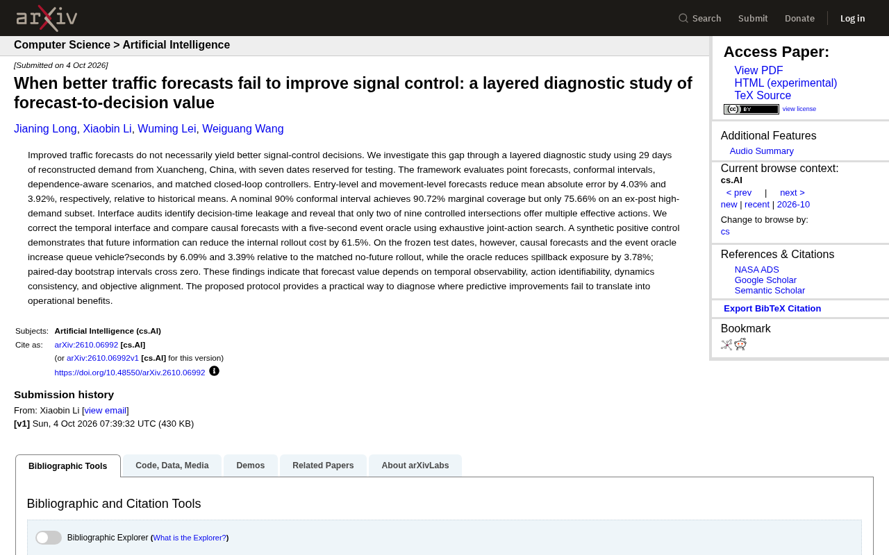 Why More Accurate Traffic Predictions Fail to Improve Signal Control: A Layered Diagnostic Study