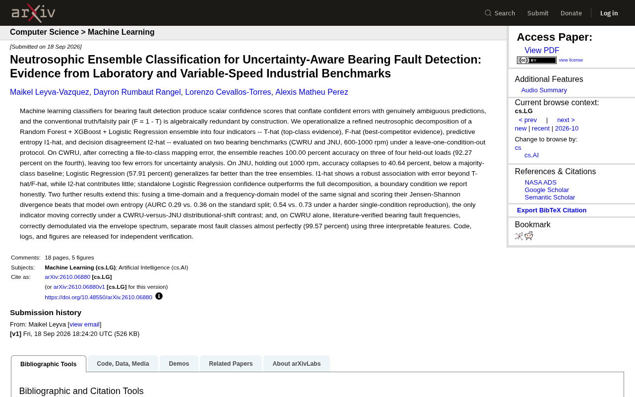 Neutrosophic Ensemble Classification: Teaching Bearing Fault Detection to "Know What It Doesn't Know"
