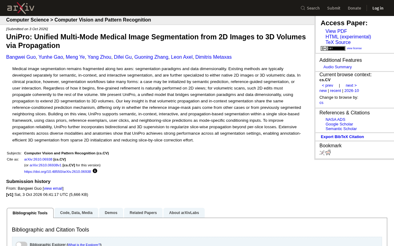 UniPro: Unified Multi-Modal Medical Image Segmentation from 2D to 3D in One Framework