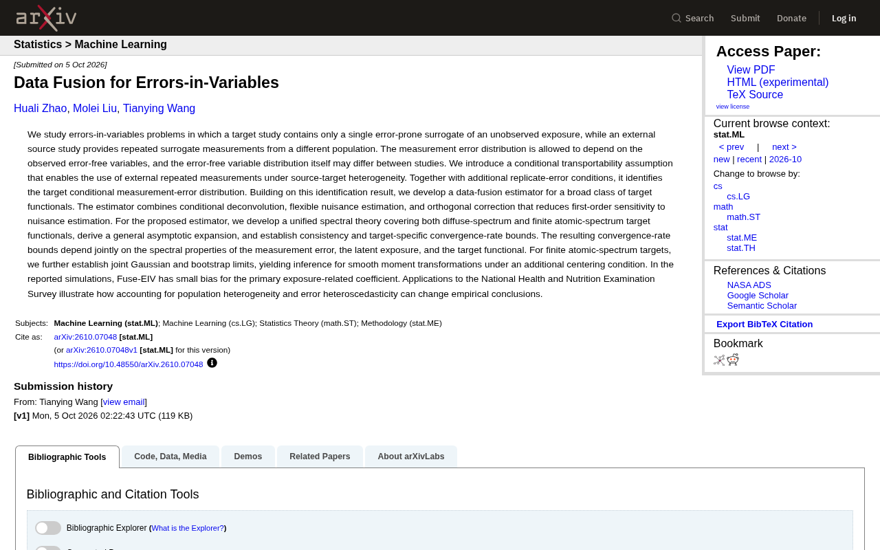 Data Fusion Tackles Measurement Error: A Deep Dive into the Fuse-EIV Method