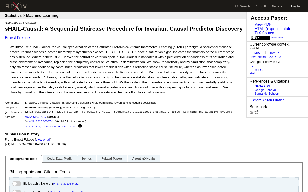 sHAIL-Causal: Discovering True Causal Predictors via the Invariance Staircase