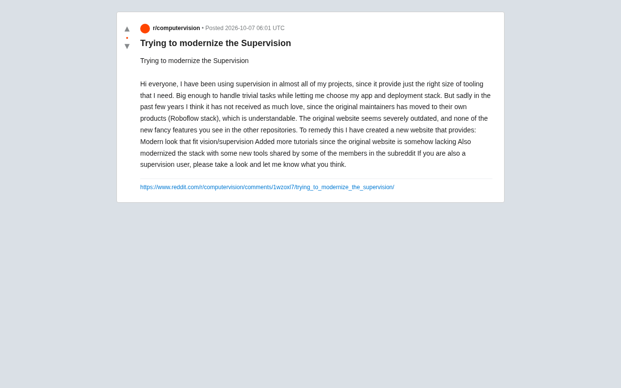Revived by the Community: How One Developer Modernized the Supervision Computer Vision Library's Documentation