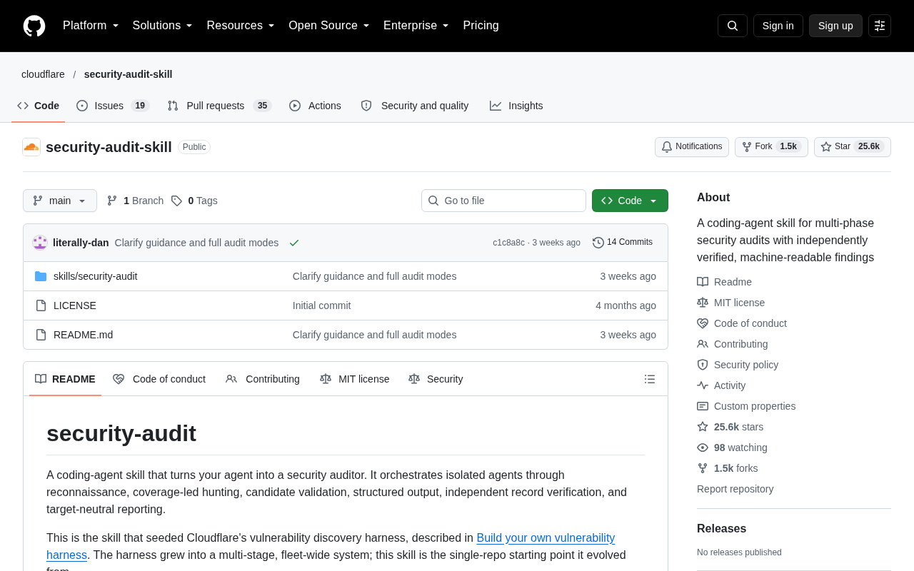 Cloudflare Open-Sources security-audit-skill: Bringing Verifiable AI Security Auditing to Coding Agents