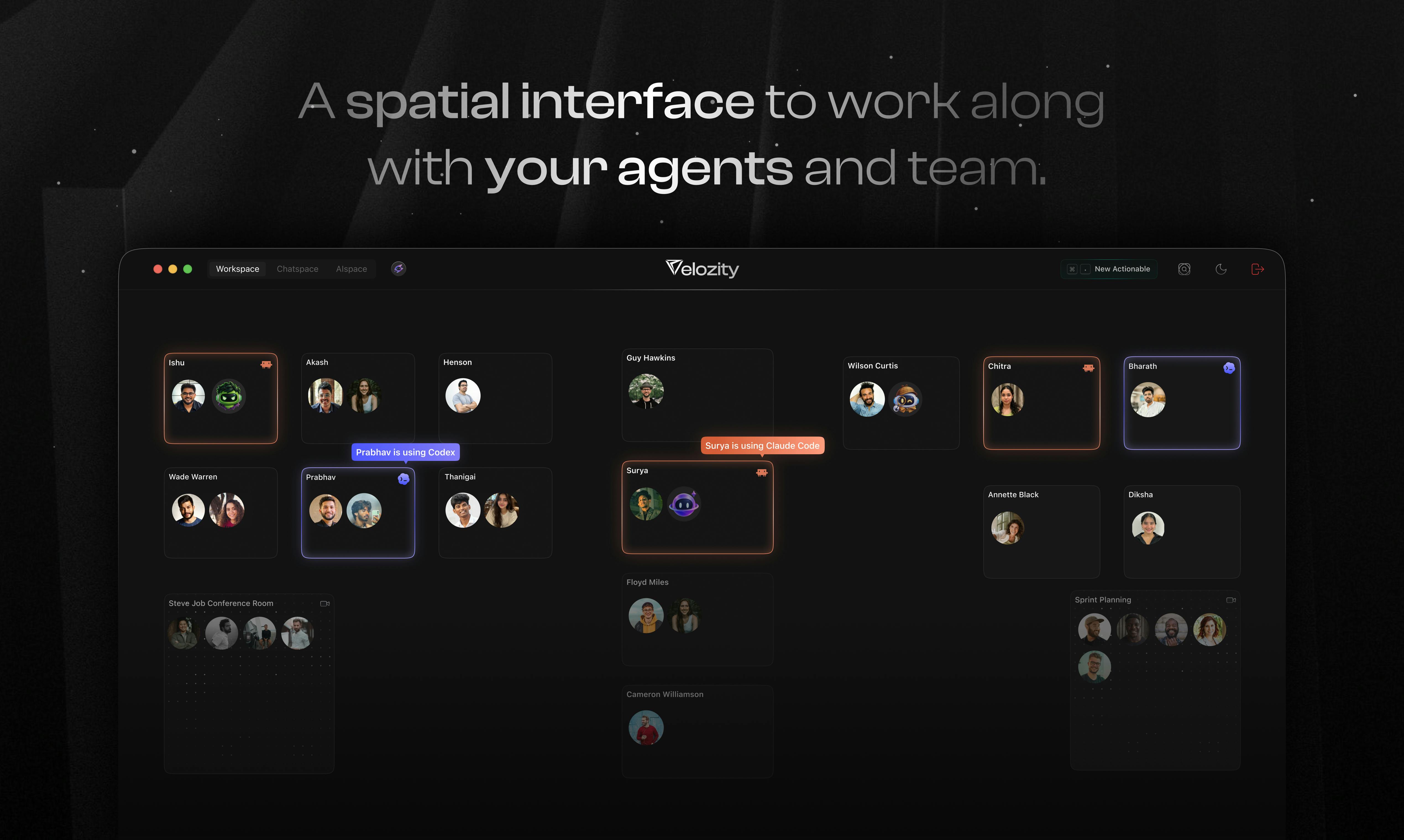 Velozity: An All-in-One Workspace for Teams and AI Agents to Work Together