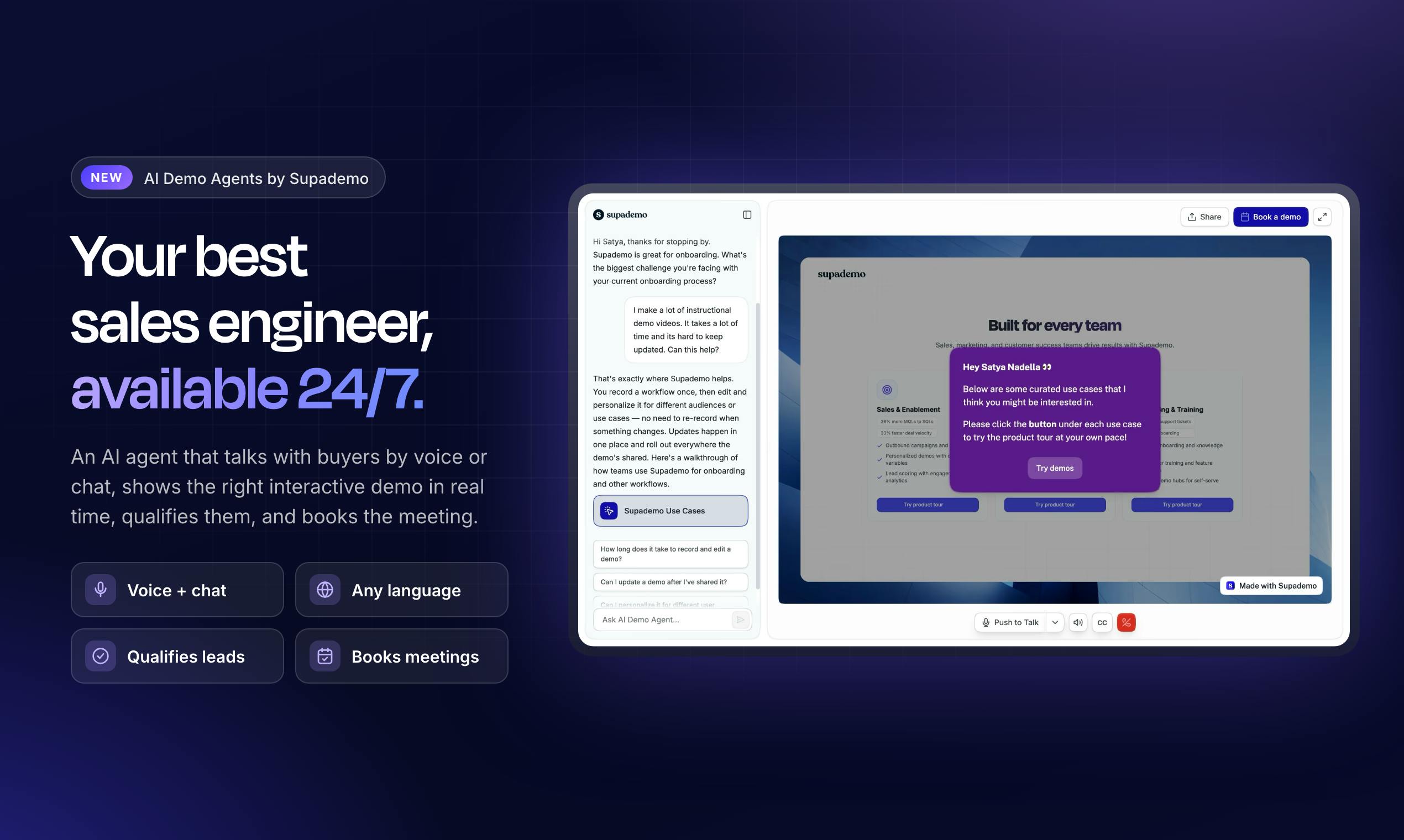 Supademo AI Demo Agent: The Interactive Demo That Actually Listens
