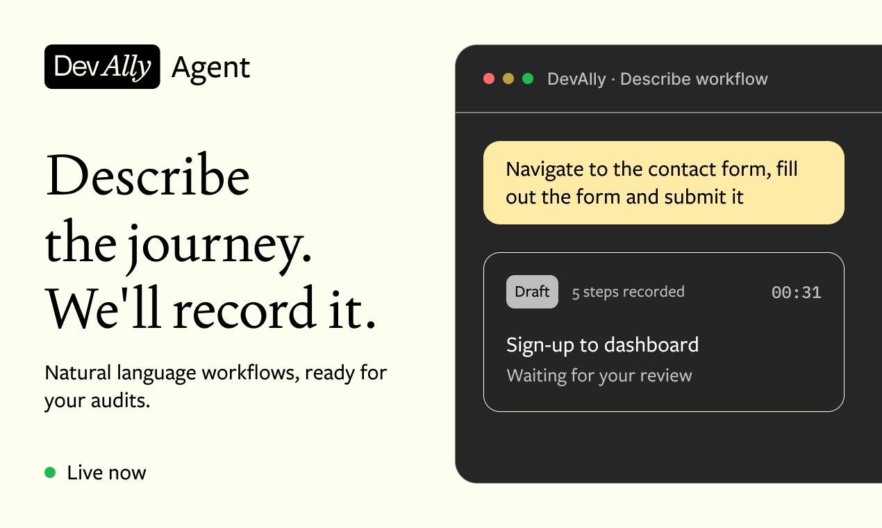 DevAlly AI Agent:用自然语言完成无障碍审计