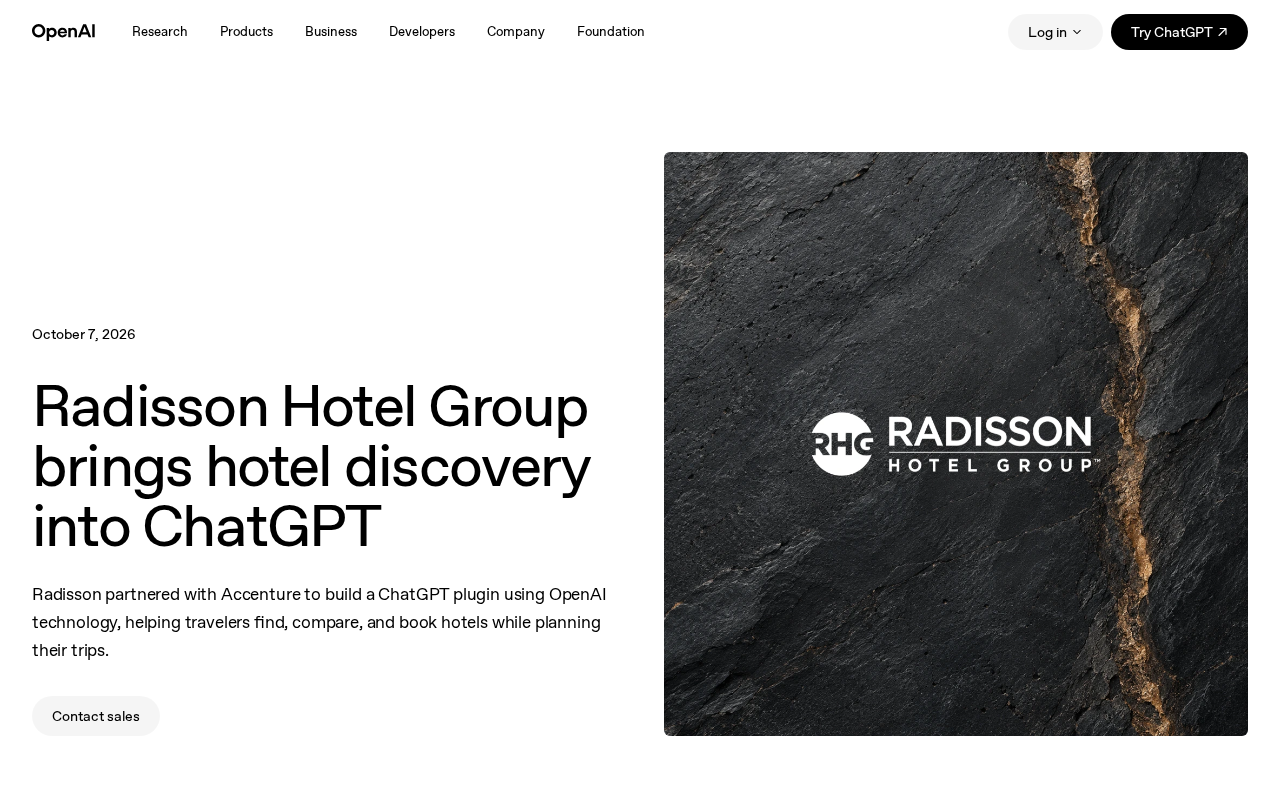 Radisson Hotel Group Integrates ChatGPT: AI Reshapes the Travel Booking Experience