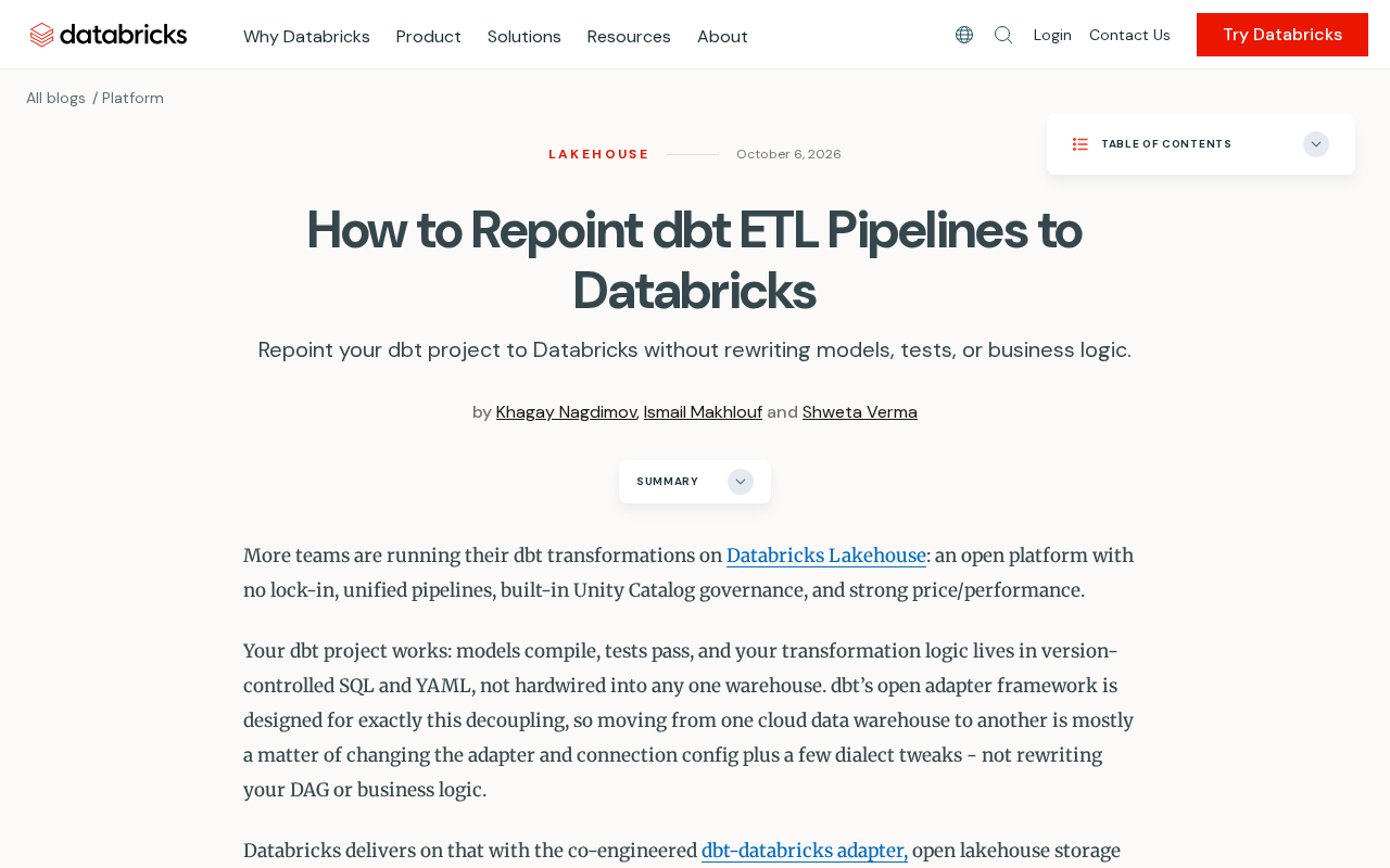 A Practical Guide to Migrating dbt ETL Pipelines to Databricks