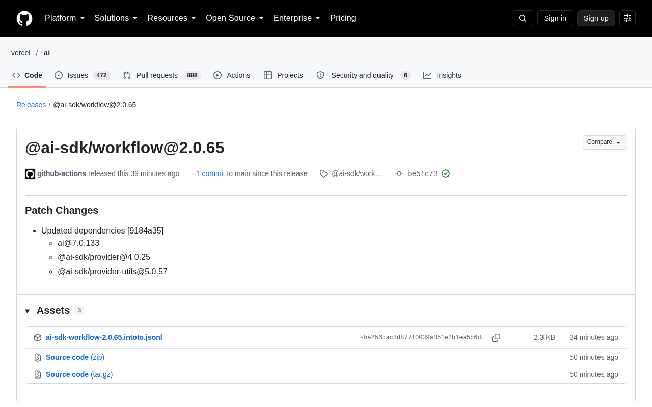 @ai-sdk/workflow@2.0.65 release page