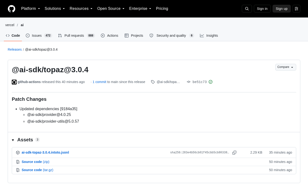 @ai-sdk/topaz 3.0.4 发布页面