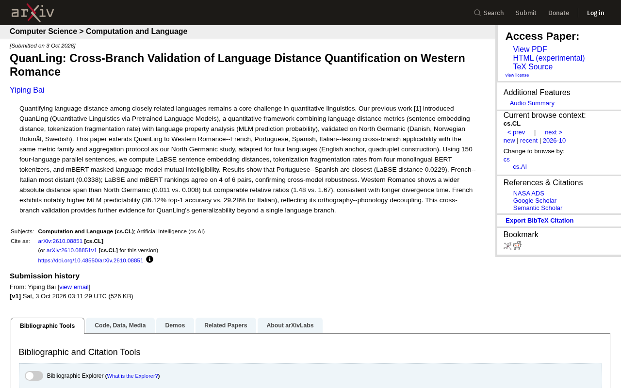 QuanLing Cross-Branch Validation Study