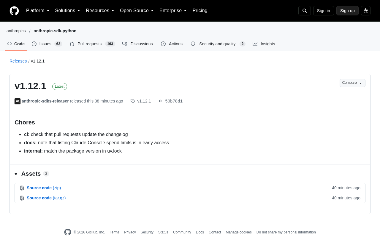 Anthropic SDK v1.12.1 Released: Maintenance and Documentation Updates