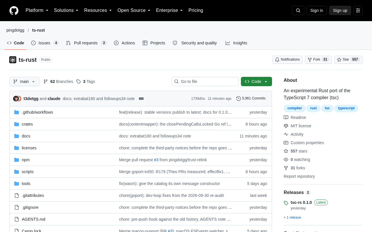 LLM Porting the TypeScript Compiler to Rust: A New Experiment in AI-Driven Code Migration