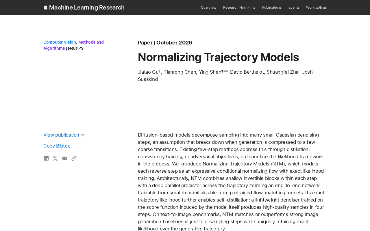 Normalizing Trajectory Models: Restoring Exact Likelihood to Few-Step Generation