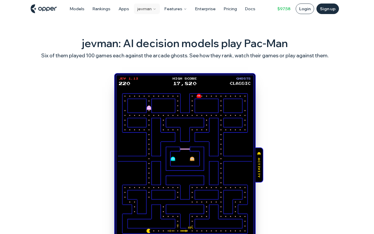 Jevman: Watch AI Decision Models Play Pac-Man in Real Time