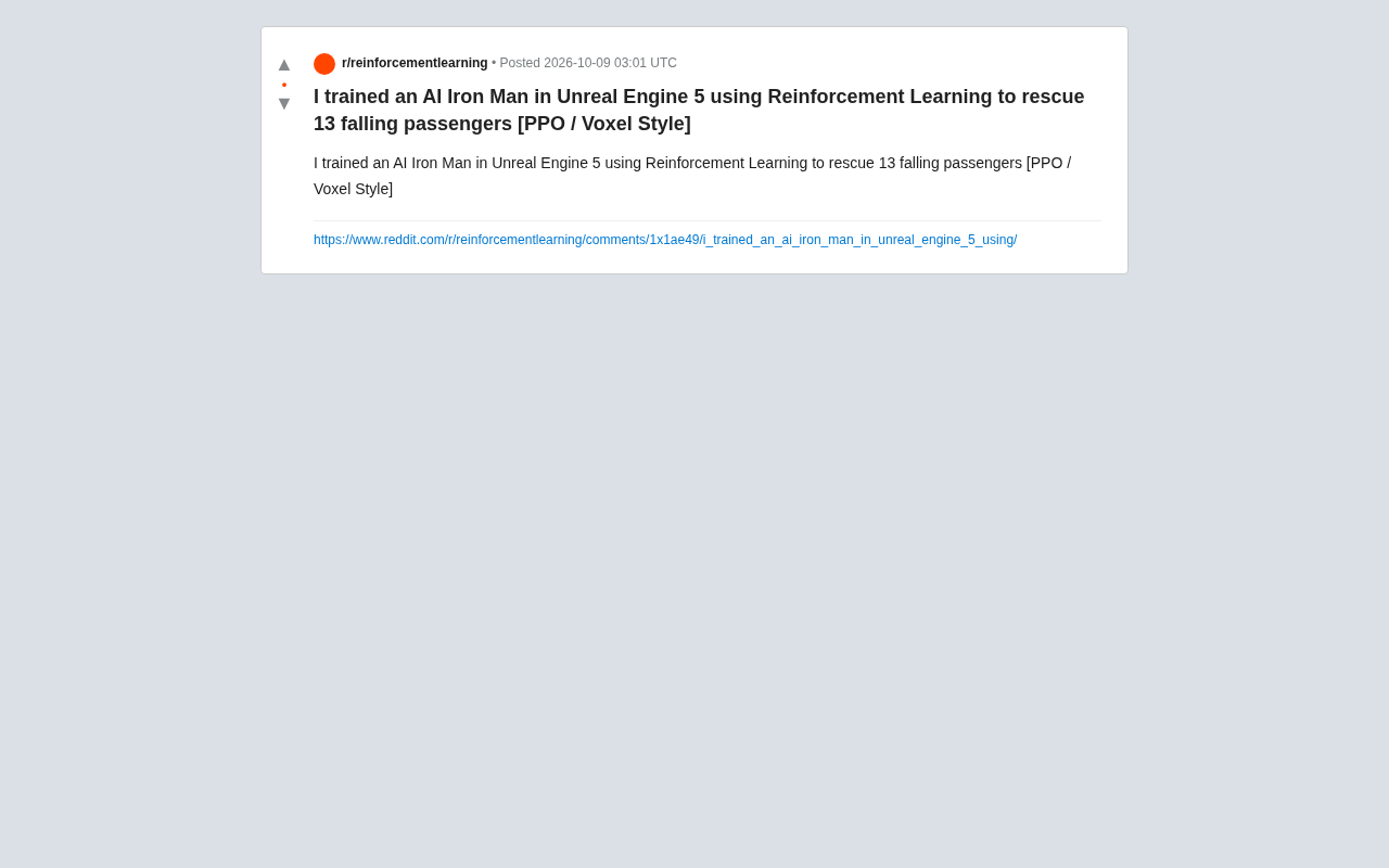 Training an AI Iron Man in UE5 with Reinforcement Learning: PPO Algorithm Rescues 13 Falling Passengers