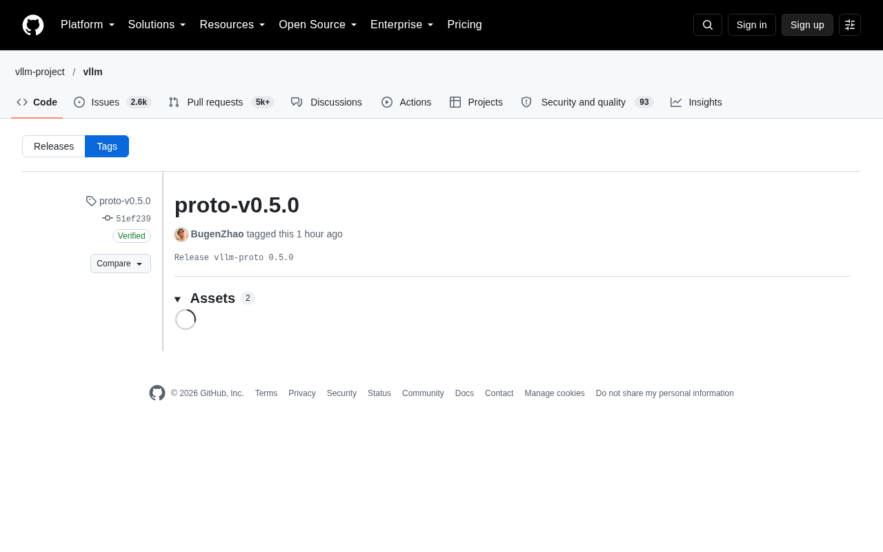 proto-v0.5.0 发布:GitHub 版本标签信息解读