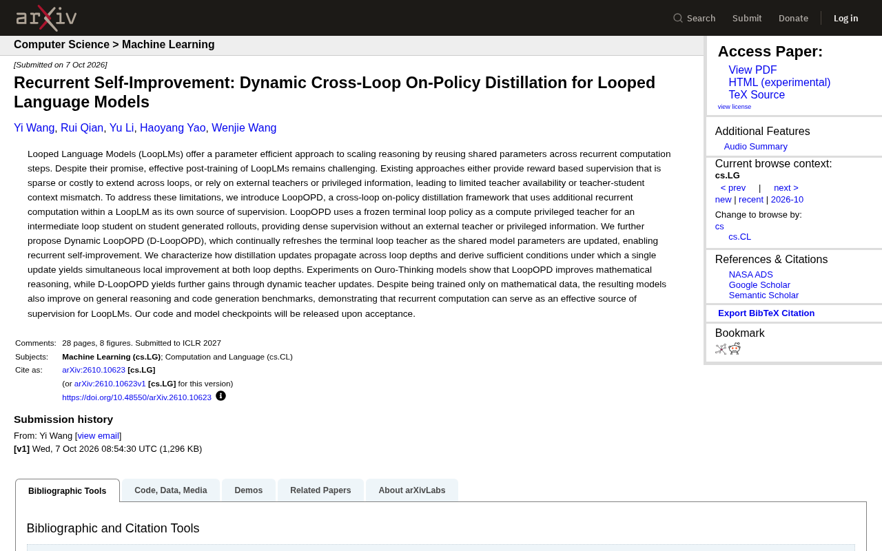 LoopOPD: Enabling Looped Language Models to Self-Distill for Recursive Self-Improvement
