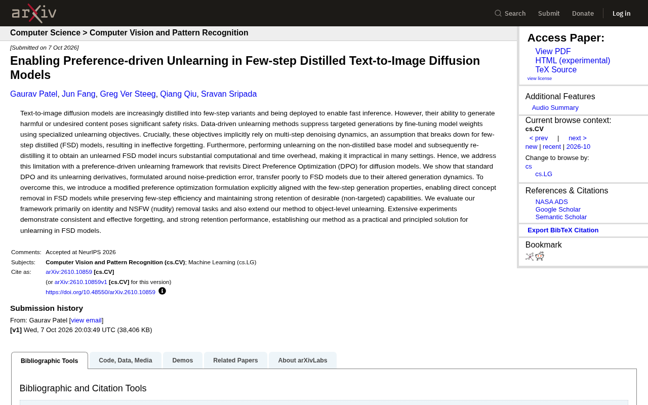 Concept Unlearning in Few-Step Distilled Text-to-Image Models: A Preference-Driven Framework