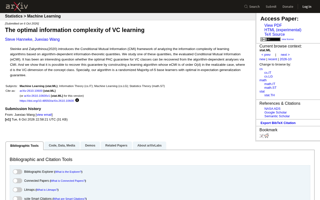 Optimal Information Complexity for VC Learning: Recovering PAC Guarantees via eCMI