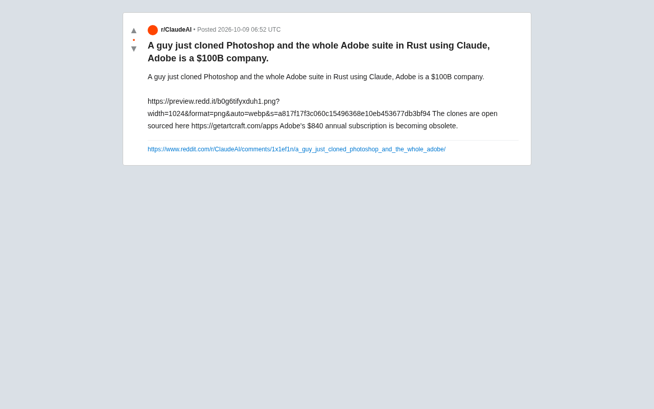Developer Claims to Clone Entire Adobe Suite with Claude and Rust — Open Source and Free