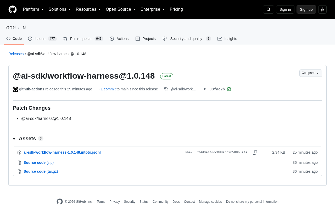 @ai-sdk/workflow-harness 1.0.148 发布说明解读