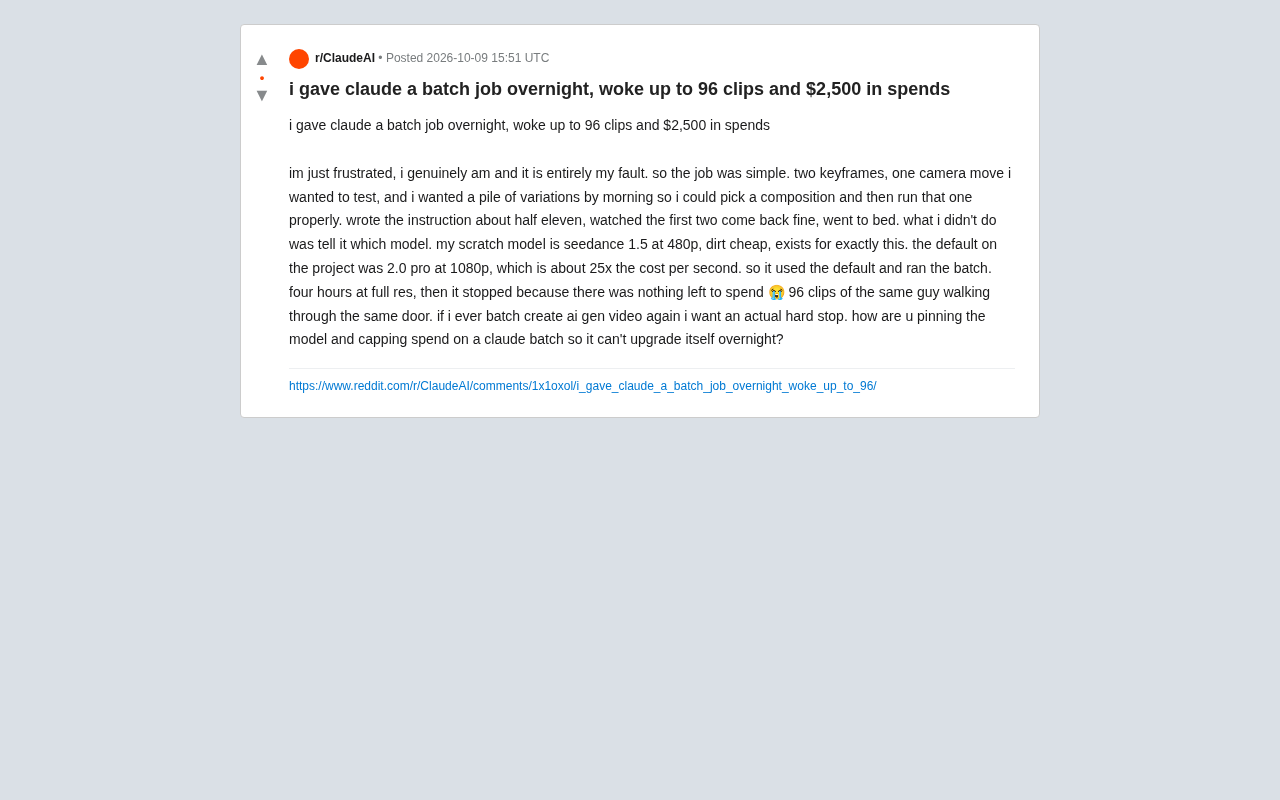 Claude Batch Task Burns $2,500 Overnight: A Cautionary Tale of AI Automation Cost Overruns