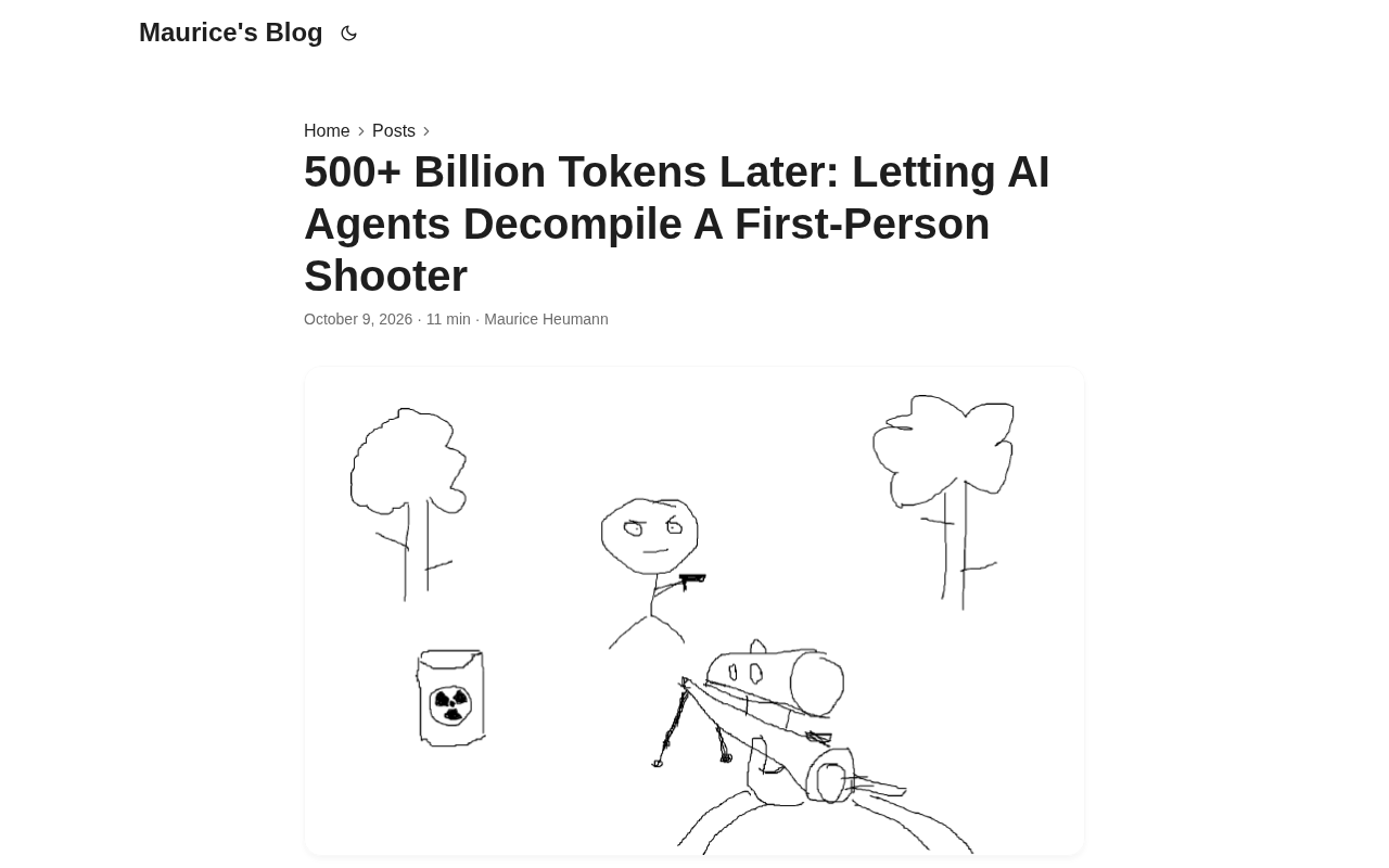 500B Tokens Later: Can an AI Agent Reverse-Engineer an FPS Game?