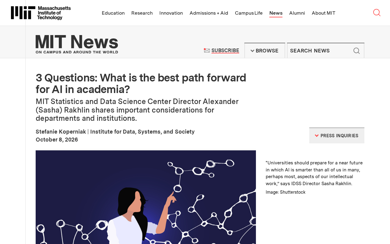 The Best Path for AI in Academia: Three Key Questions from an MIT Expert