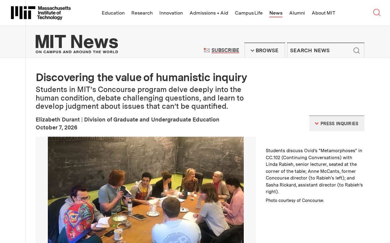 MIT Humanities Inquiry Course: Reexamining Human Value in the Age of Quantification