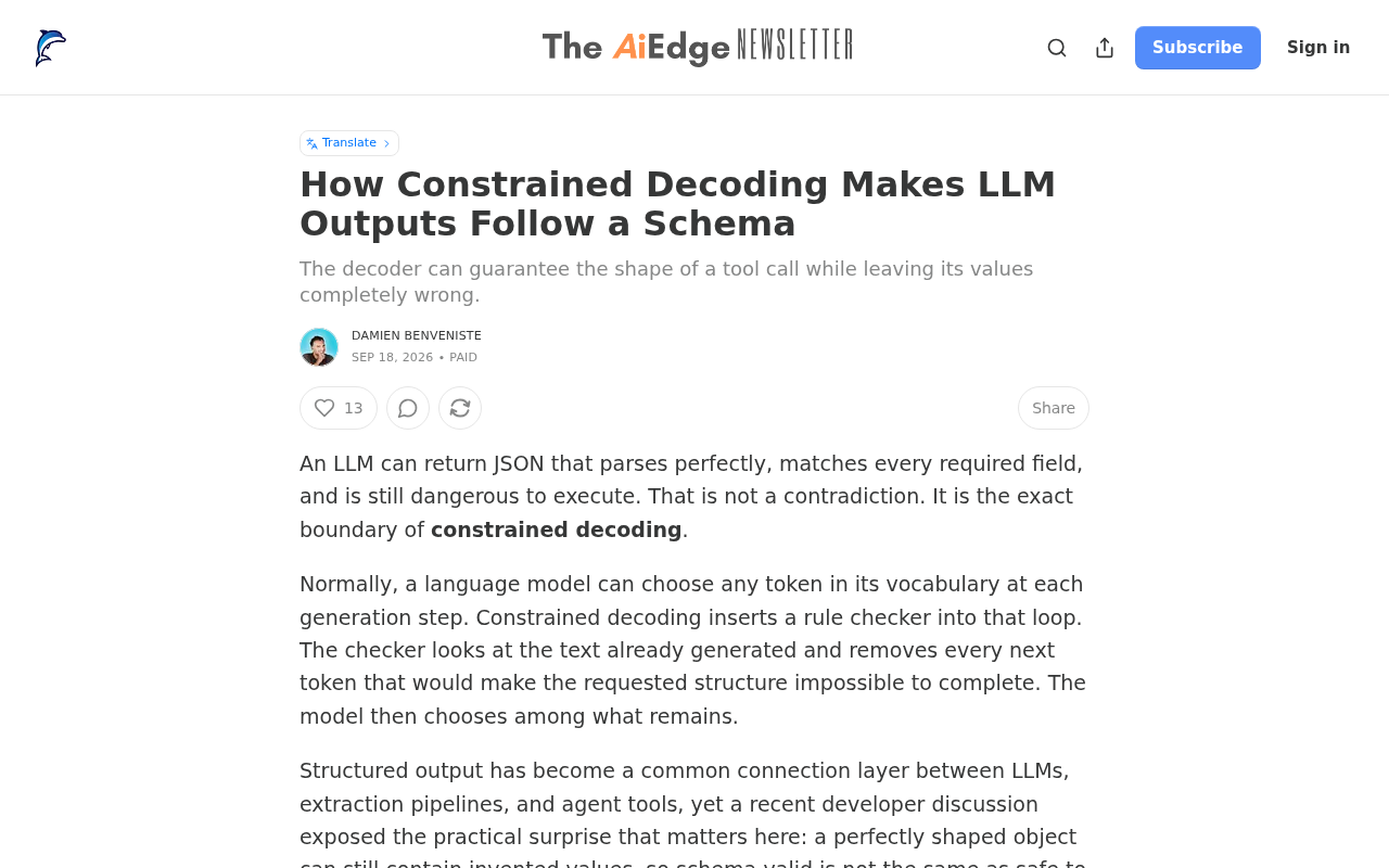 How Constrained Decoding Makes LLM Outputs Follow a Schema