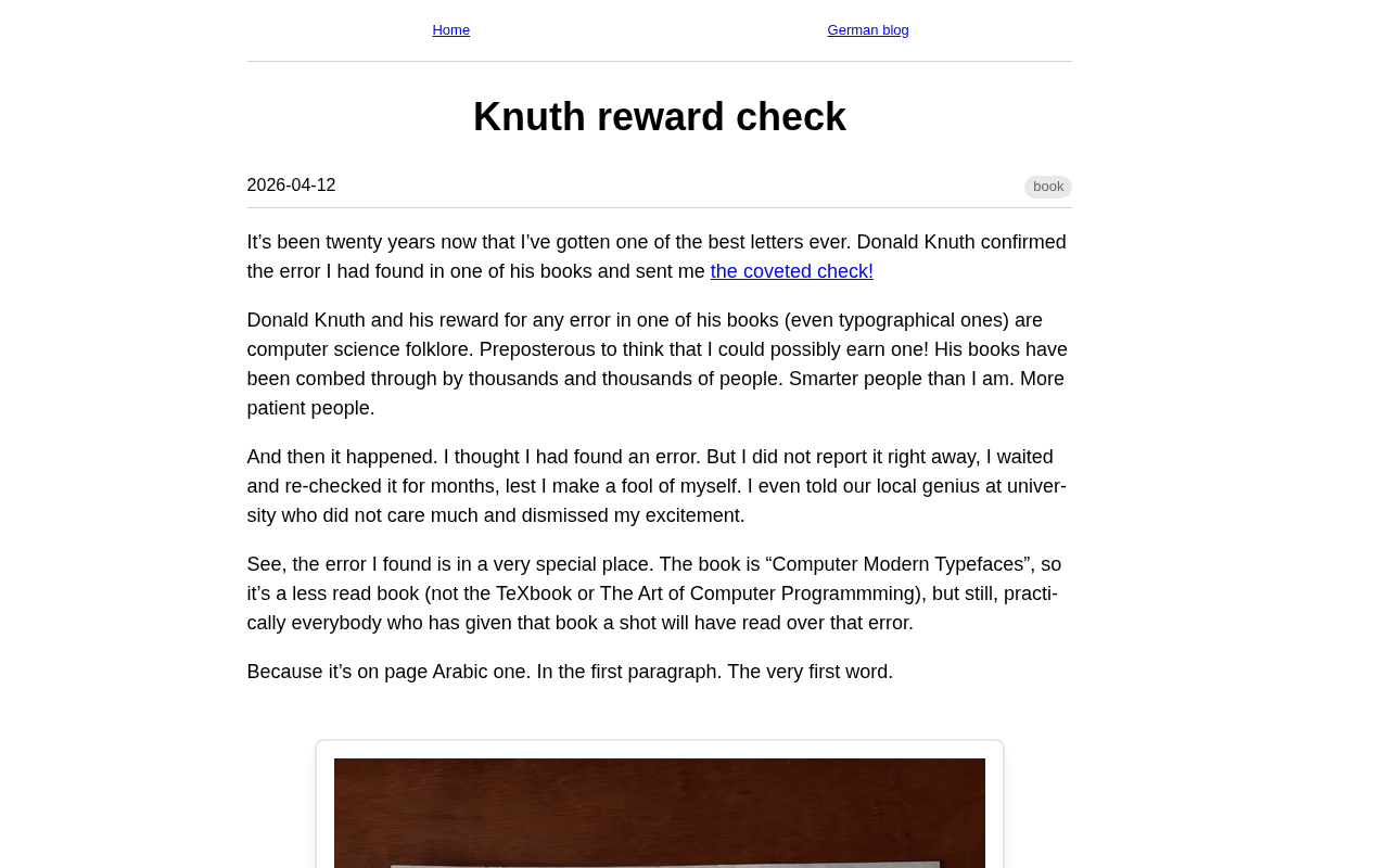 Knuth奖励支票:计算机科学界的传奇彩蛋
