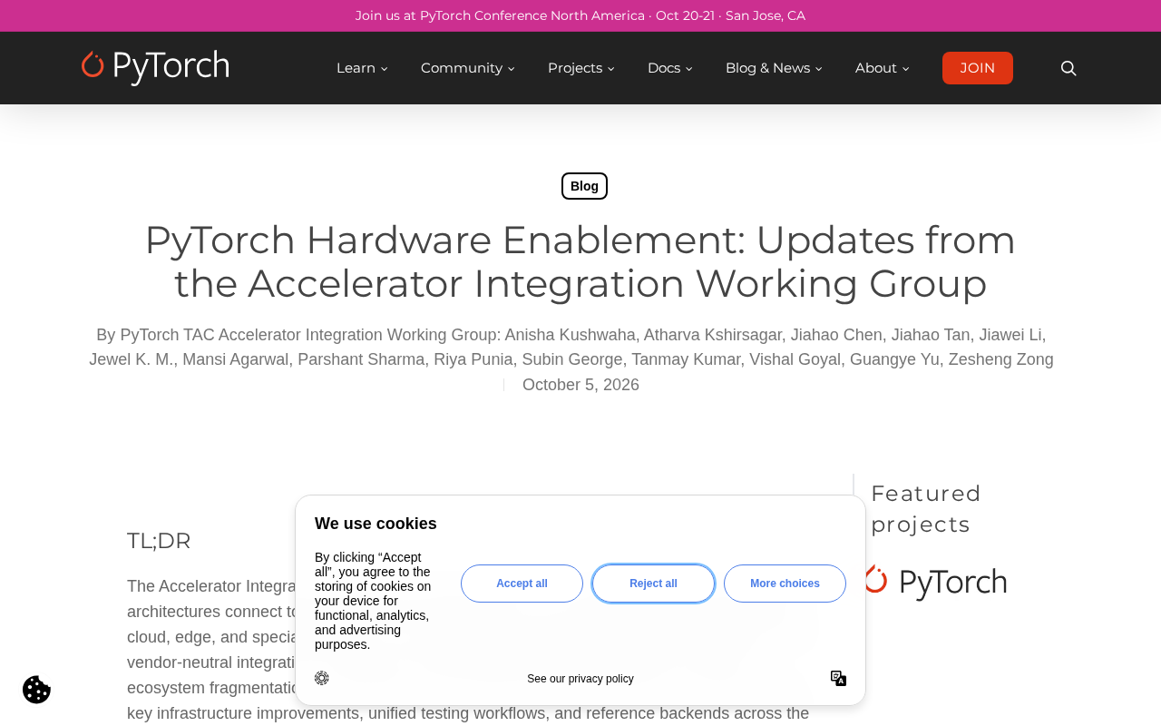 rss source: PyTorch Hardware Enablement: Updates from the Accelerator Integration Working Group
