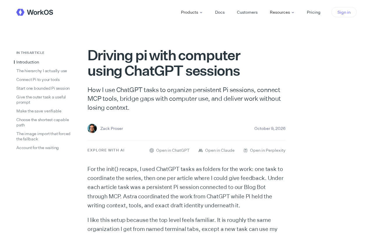 Driving Pi with ChatGPT Sessions: MCP and Computer Use in Practice