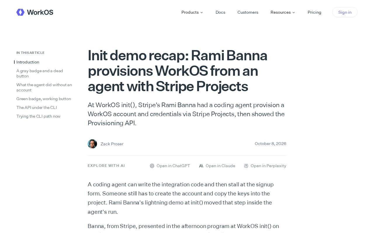 Stripe Projects Lets Agents Provision WorkOS Accounts Autonomously