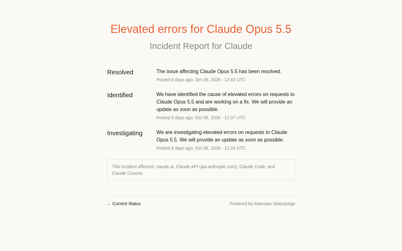 Claude Opus 5.5 报错激增:一次23分钟的服务中断全记录