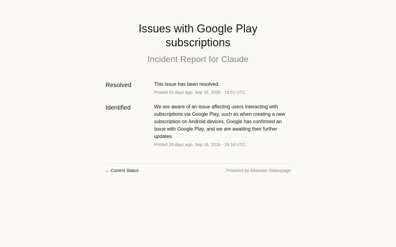 Google Play Subscription Outage: Impact and Response Analysis