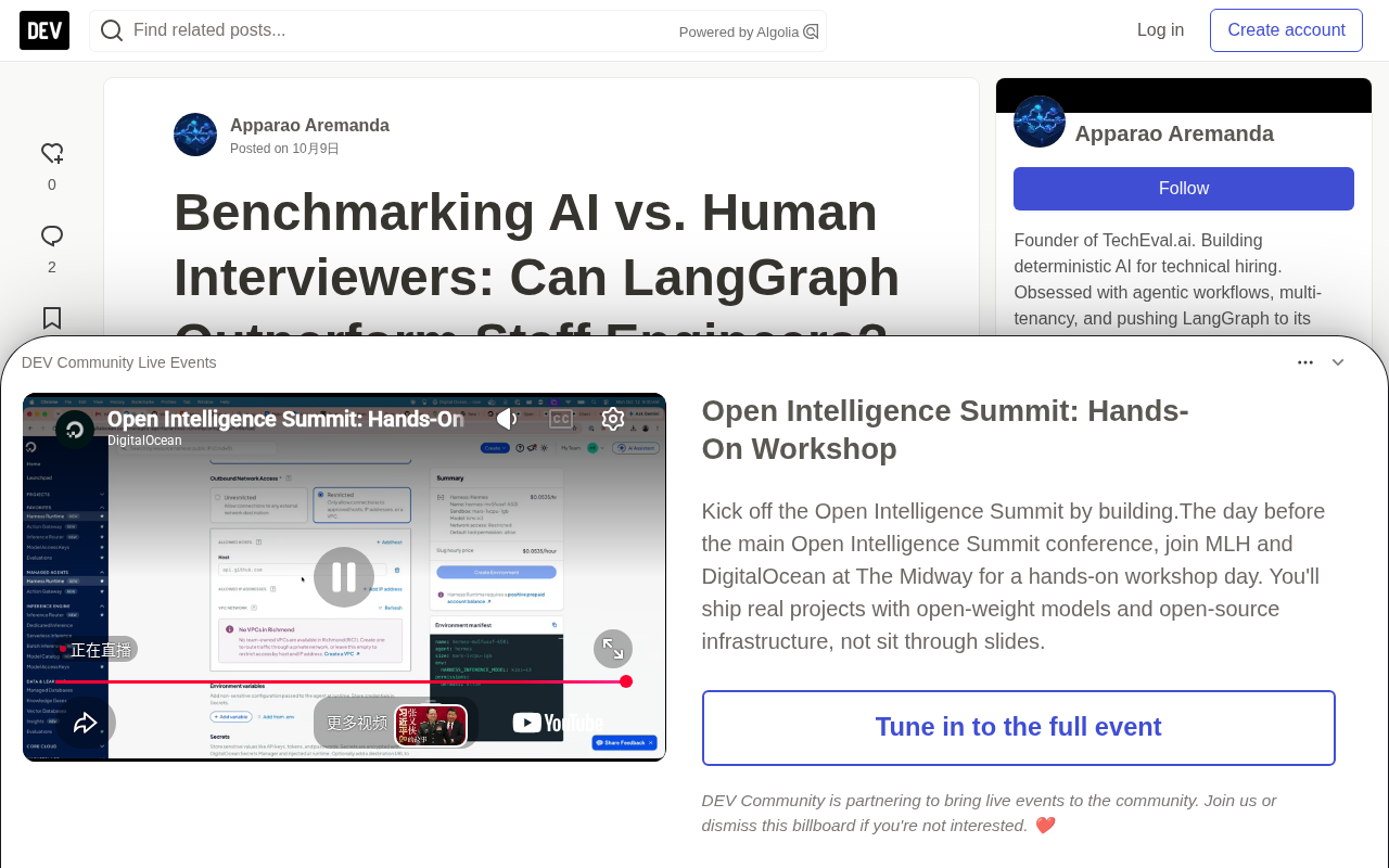 LangGraph 评测引擎对决人类面试官:AI 打分能否匹敌资深工程师?