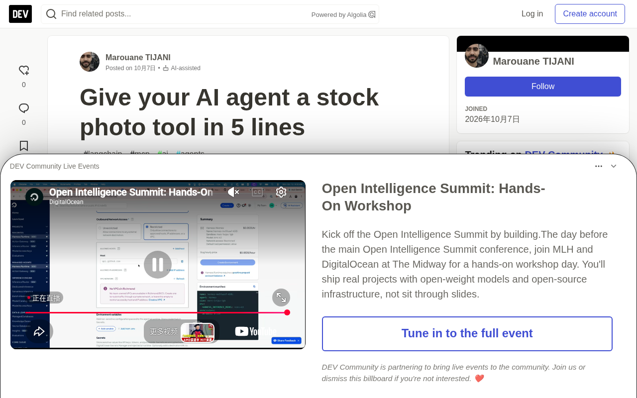 Give Your AI Agent a Stock Photo Search Tool in 5 Lines of Code