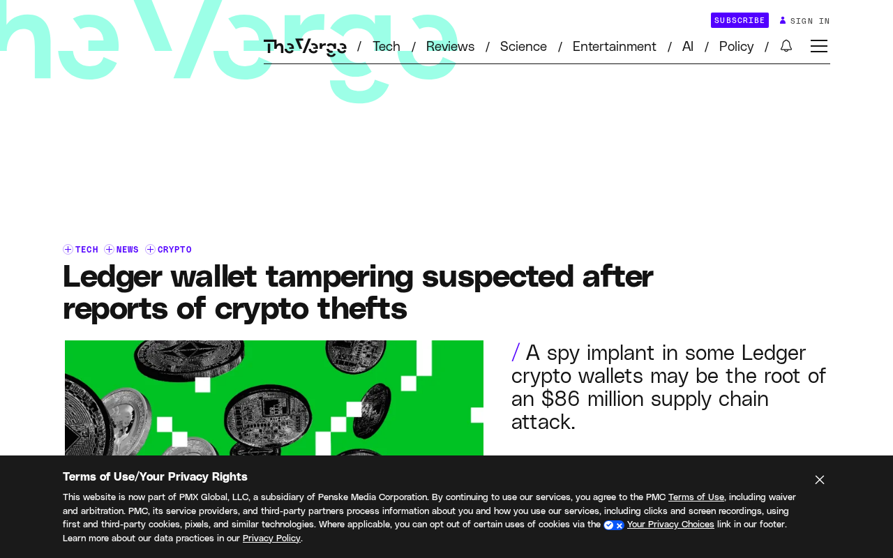 Ledger硬件钱包疑遭篡改 用户加密资产被盗引发安全警报