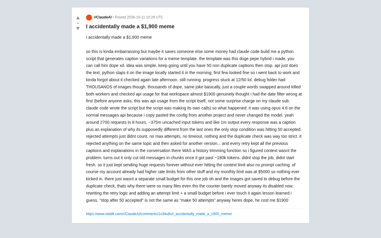 One Script Gone Wrong: How I Accidentally Burned $1,900 in API Costs