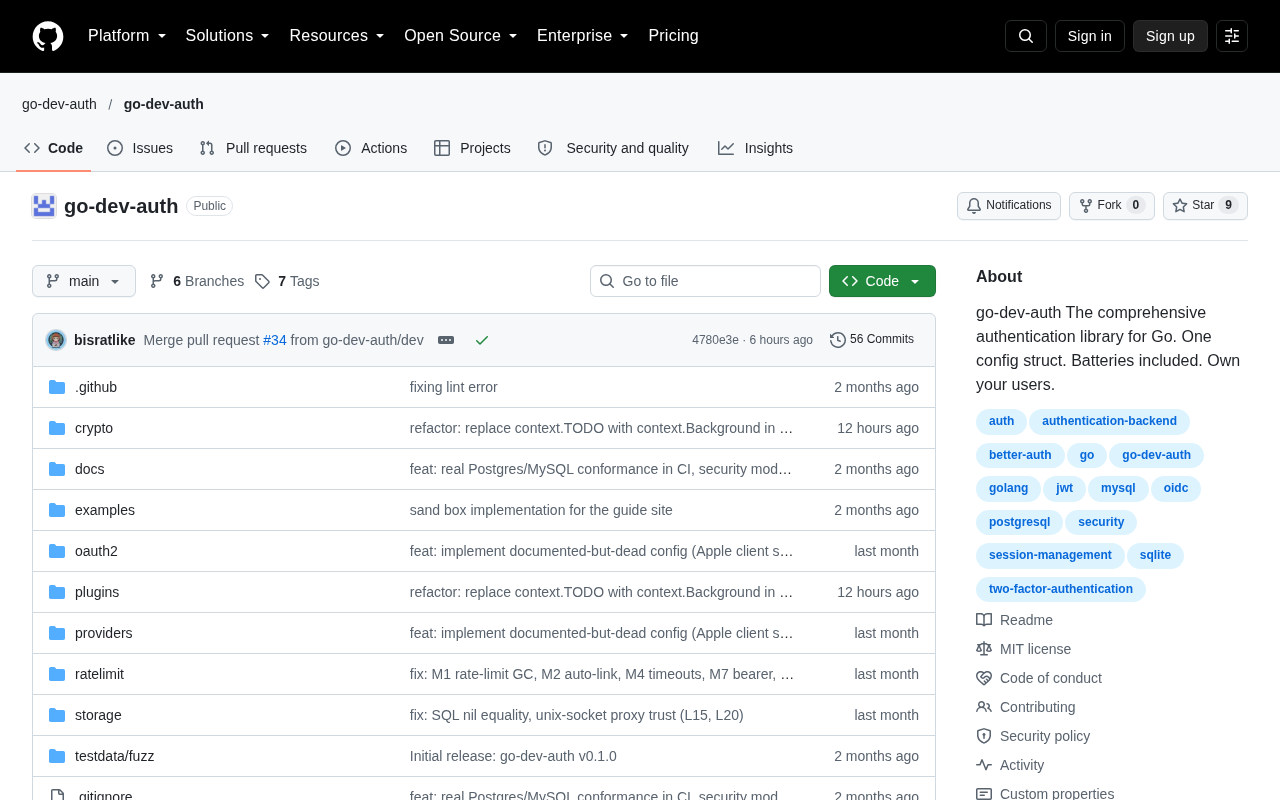 Go-dev-auth:零依赖的 Go 身份认证库解析
